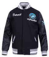 Pro Standard NFL Team Badge Wool Varsity Jacket Detroit Lions Black/Grey