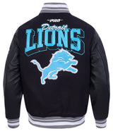 Pro Standard NFL Team Badge Wool Varsity Jacket Detroit Lions Black/Grey