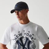 New Era MLB Paisley Oversized Tee New York Yankees White