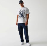 New Era MLB Paisley Oversized Tee New York Yankees White