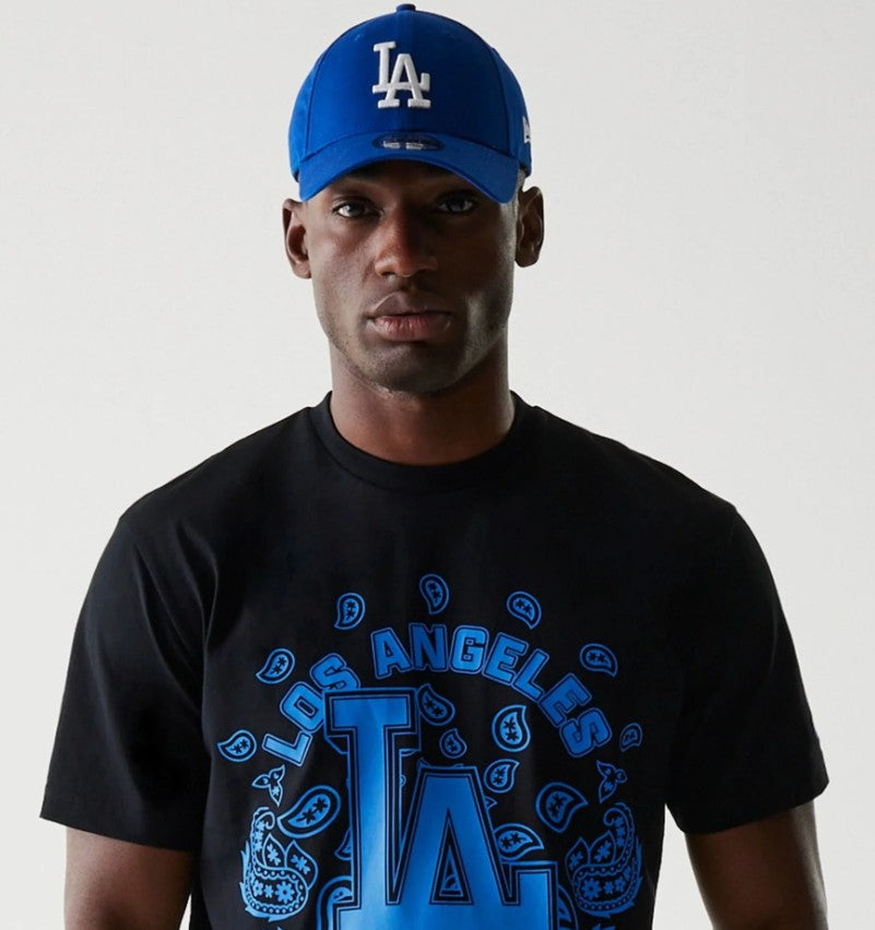 New Era MLB Paisley Oversized Tee Los Angeles Dodgers Black