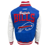 Pro Standard NFL Team Badge Wool Varsity Jacket Buffalo Bills Royal Blue/Red