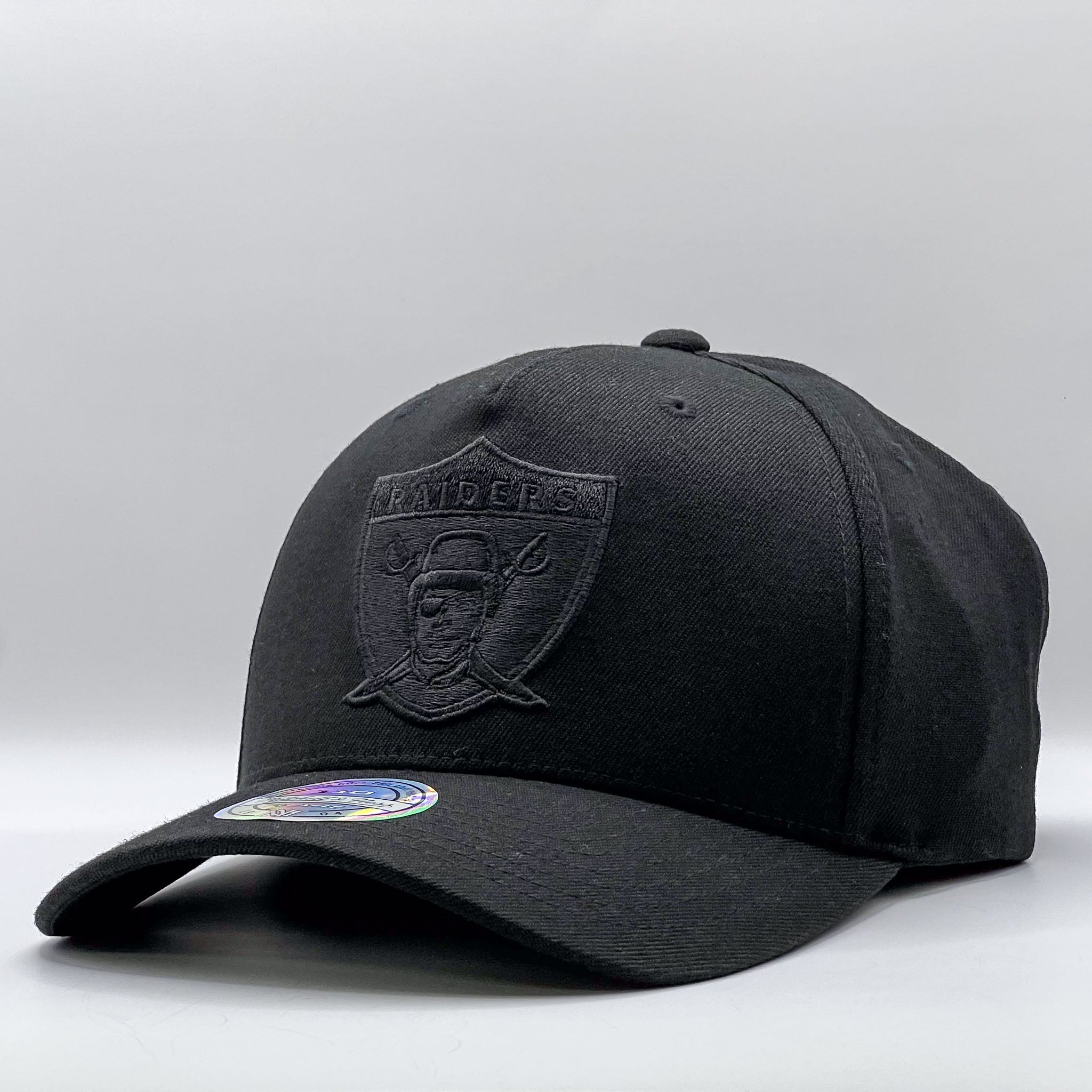 Mitchell & Ness NFL Flexfit 110 Black On Black Las Vegas Raiders