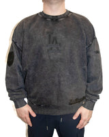 Pro Standard MLB Washed Classic Drop Shoulder Crewneck Los Angeles Dodgers Washed Black