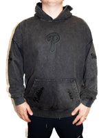 Pro Standard MLB Washed Classic Drop Shoulder Hoodie Philadelphia Phillies Washed Black