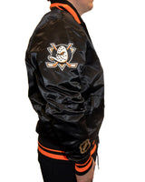 Pro Standard NHL City Ransom Satin Jacket Anaheim Ducks Black Orange