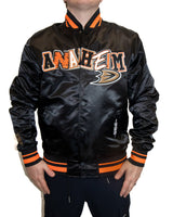 Pro Standard NHL City Ransom Satin Jacket Anaheim Ducks Black Orange