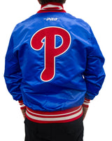 Pro Standard MLB City Ransom Satin Jacket Philadelphia Phillies Royal Blue Red