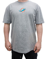 Pro Standard NFL Classic Icon Pro Drop Shoulder Tee Miami Dolphins Heather Grey