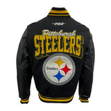 Pro Standard NFL Team Badge Wool Varsity Jacket Pittsburgh Steelers Black/Yellow