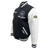Pro Standard NFL Team Badge Wool Varsity Jacket Baltimore Ravens Black/White