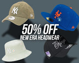 50% OFF NEW ERA CAPS 