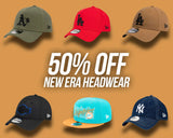 50% OFF NEW ERA CAPS 
