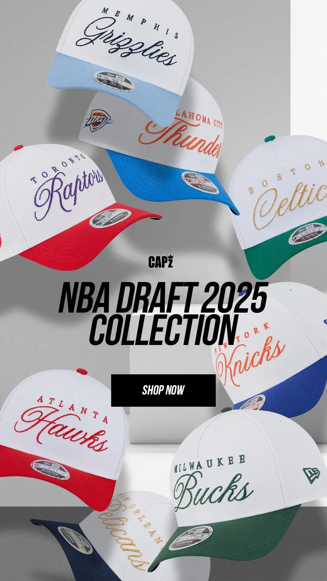 Buy Official New Era NBA Draft 2025 Caps & Hats Online – Cap-Z Australia