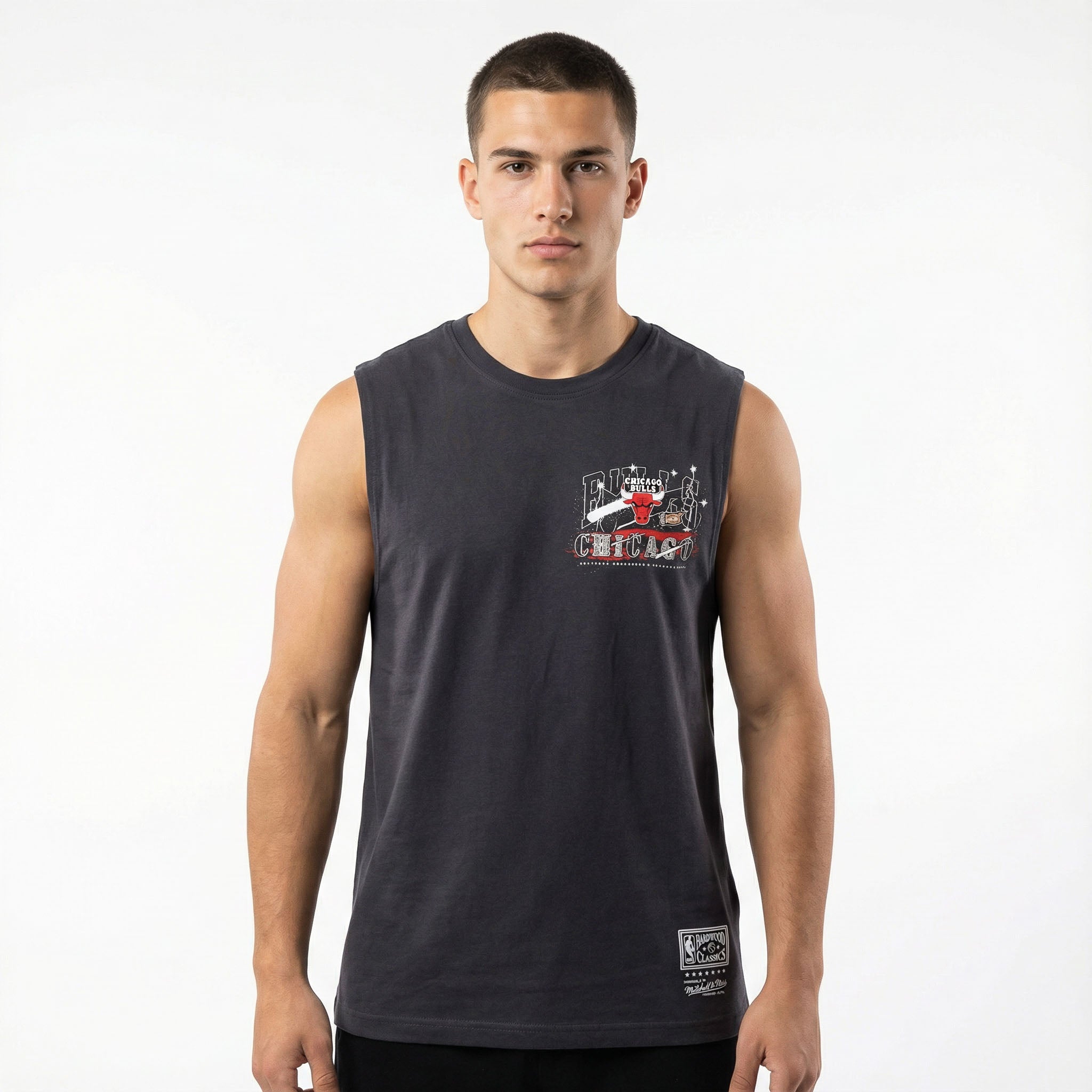 Mitchell & Ness NBA Windy City Muscle Chicago Bulls Washed Black