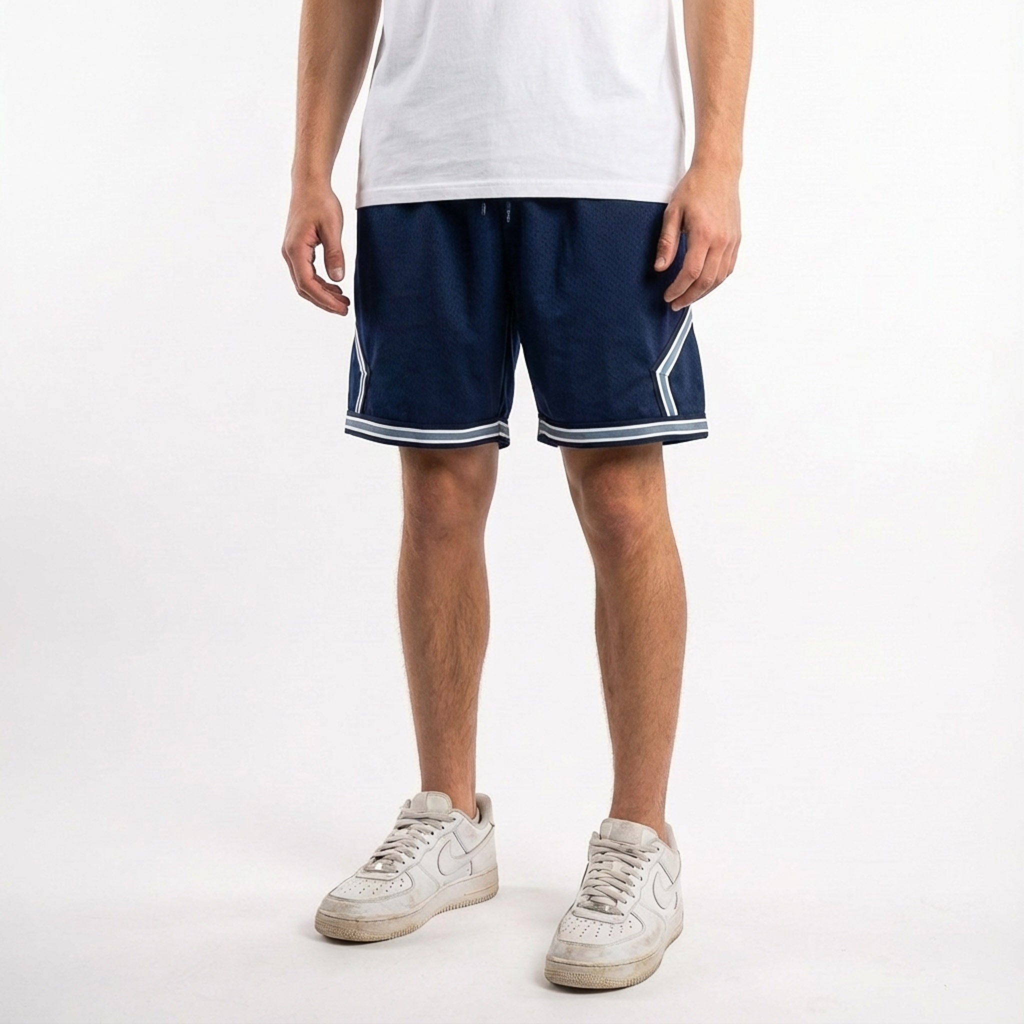 Mitchell & Ness Branded Diamond Mesh Shorts Indigo/Riviera Blue