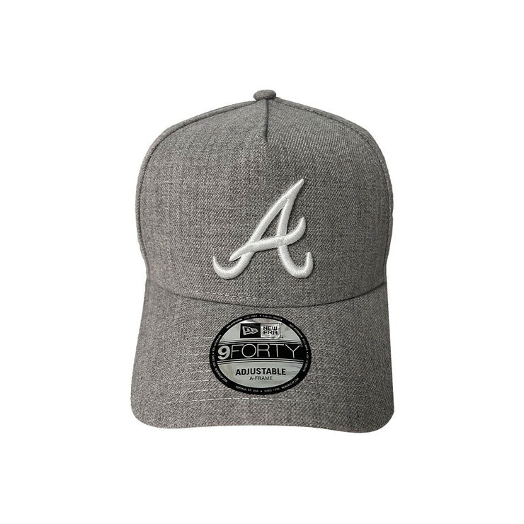 New Era 9Forty A-Frame MLB Heather Grey Atlanta Braves