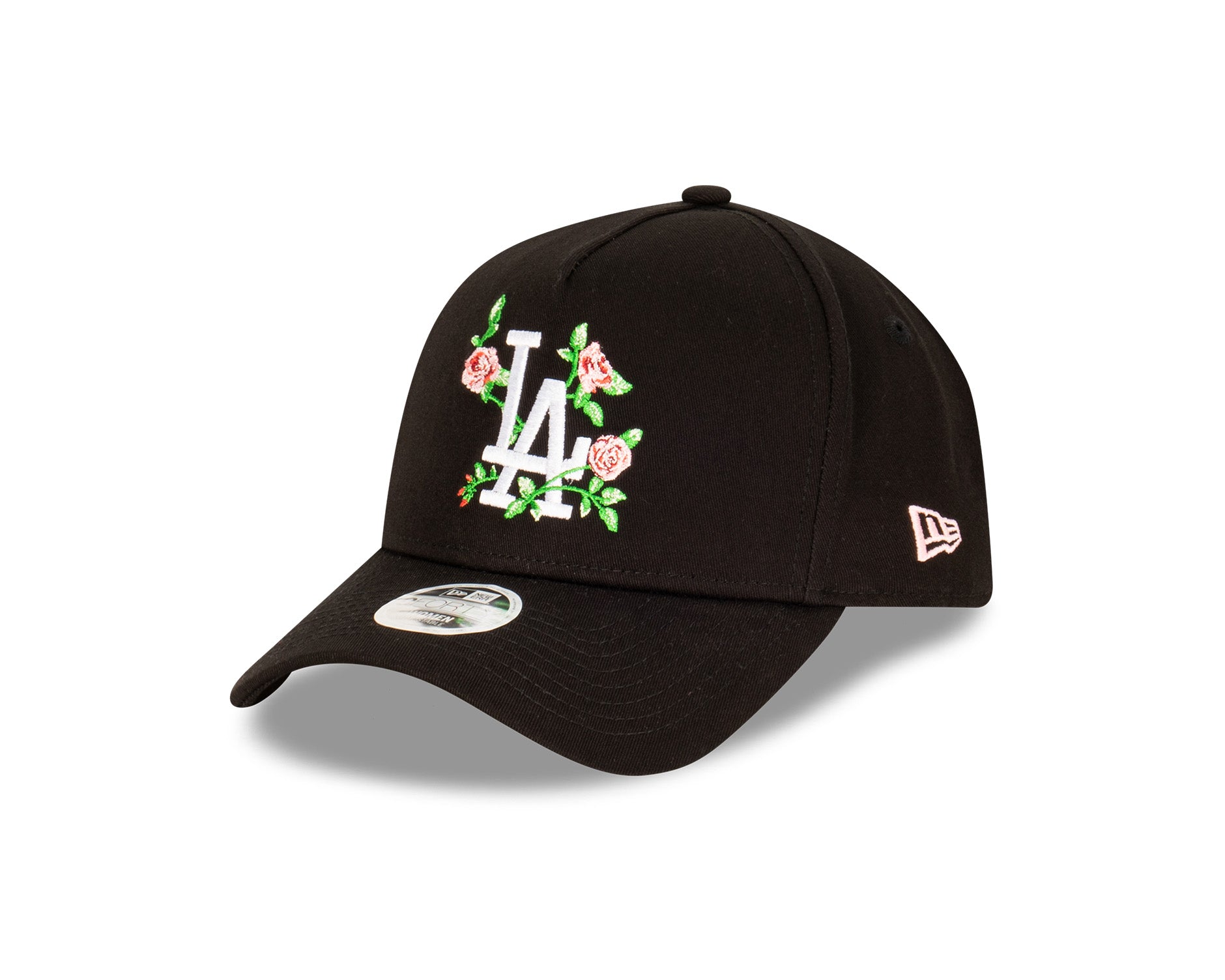 New Era Womens 9Forty A-Frame MLB Black Rose Los Angeles Dodgers