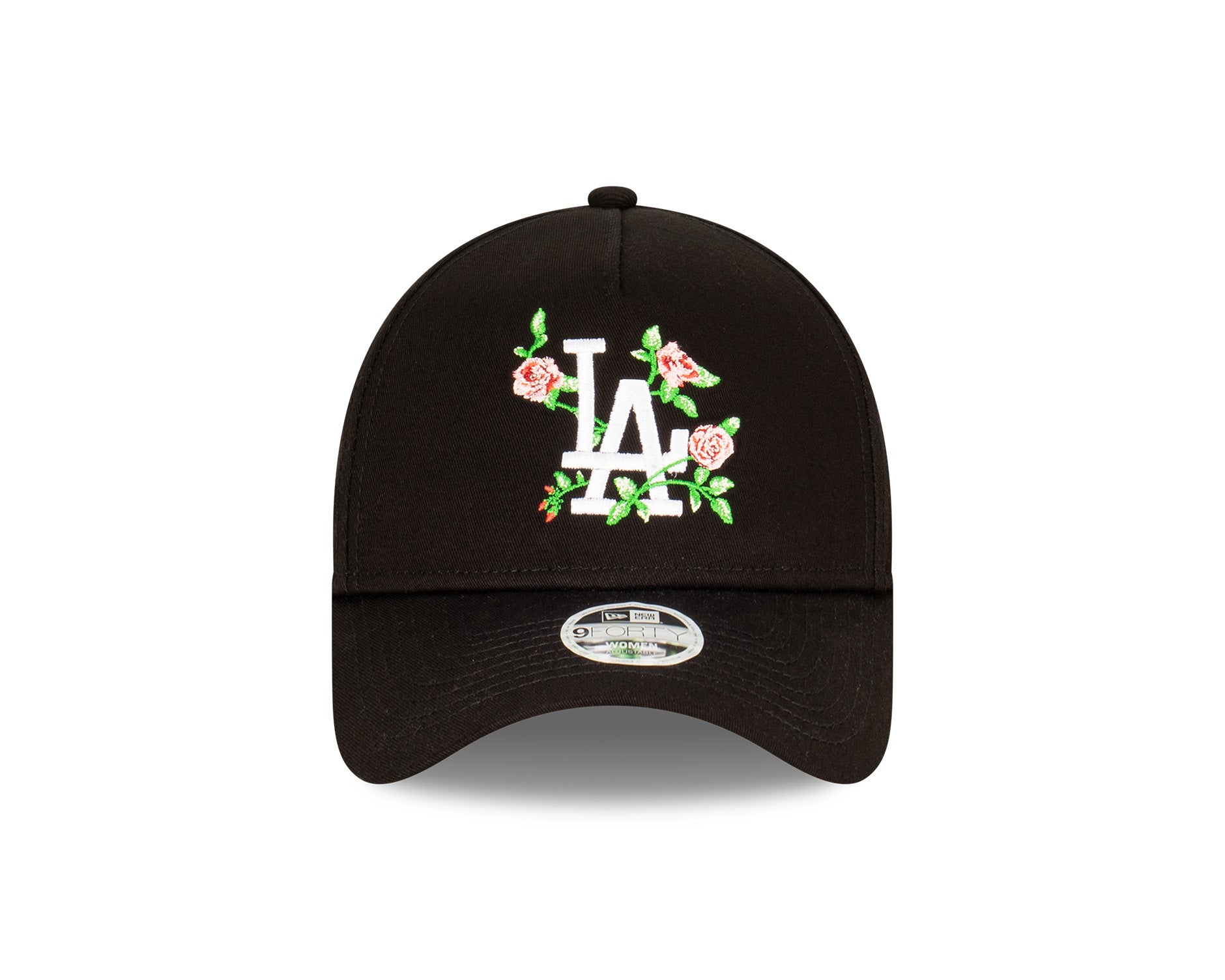 New Era Womens 9Forty A-Frame MLB Black Rose Los Angeles Dodgers