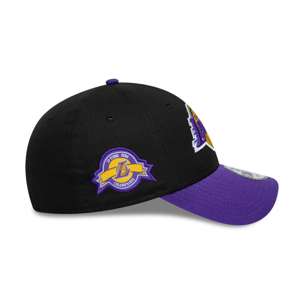 New Era 9Forty Snapback NBA 2Tone Champs Side Patch Los Angeles Lakers Black Purple