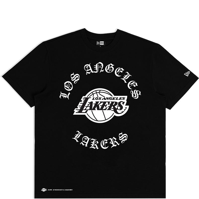 New Era NBA Gothic Script Tee Los Angeles Lakers Black