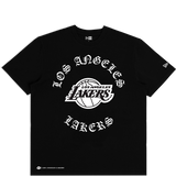 New Era NBA Gothic Script Tee Los Angeles Lakers Black