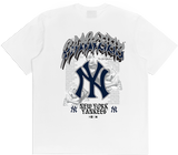 New Era NBA Grunge Rose Tee New York Yankees White