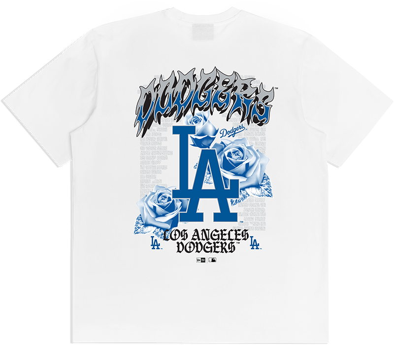 New Era NBA Grunge Rose Tee Los Angeles Dodgers White