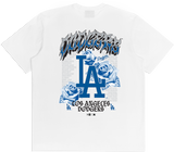 New Era NBA Grunge Rose Tee Los Angeles Dodgers White