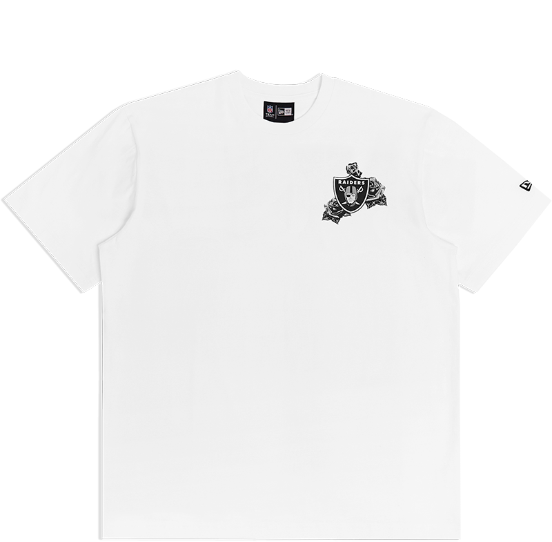 New Era NFL Grunge Rose Tee Las Vegas Raiders White