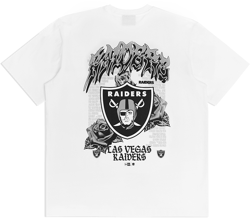 New Era NFL Grunge Rose Tee Las Vegas Raiders White