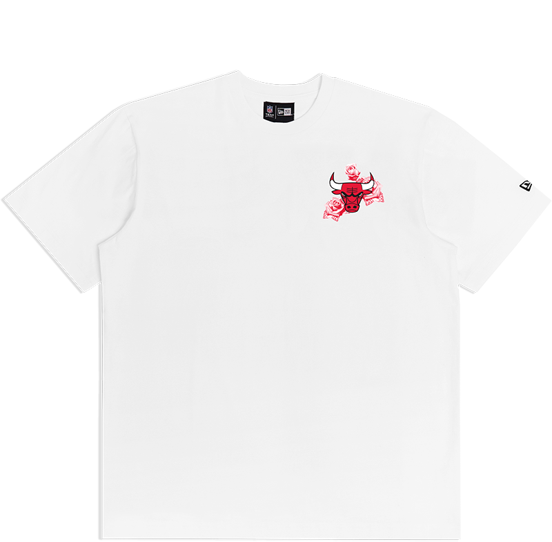 New Era NBA Grunge Rose Tee Chicago Bulls White