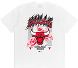 New Era NBA Grunge Rose Tee Chicago Bulls White