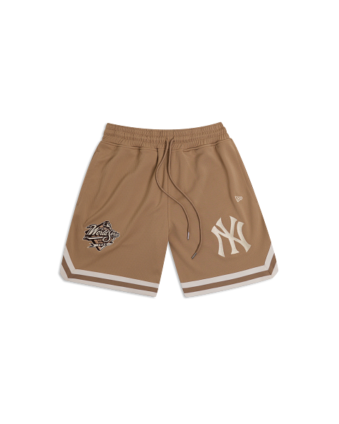 New Era MLB Sandy Bay Mesh Shorts New York Yankees Camel