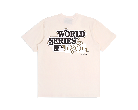 New Era MLB Sandy Bay Champs Tee Los Angeles Dodgers Off-White