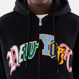 New Era MLB Multi Letter 2Way Zip Hoodie New York Yankees Black