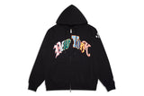 New Era MLB Multi Letter 2Way Zip Hoodie New York Yankees Black