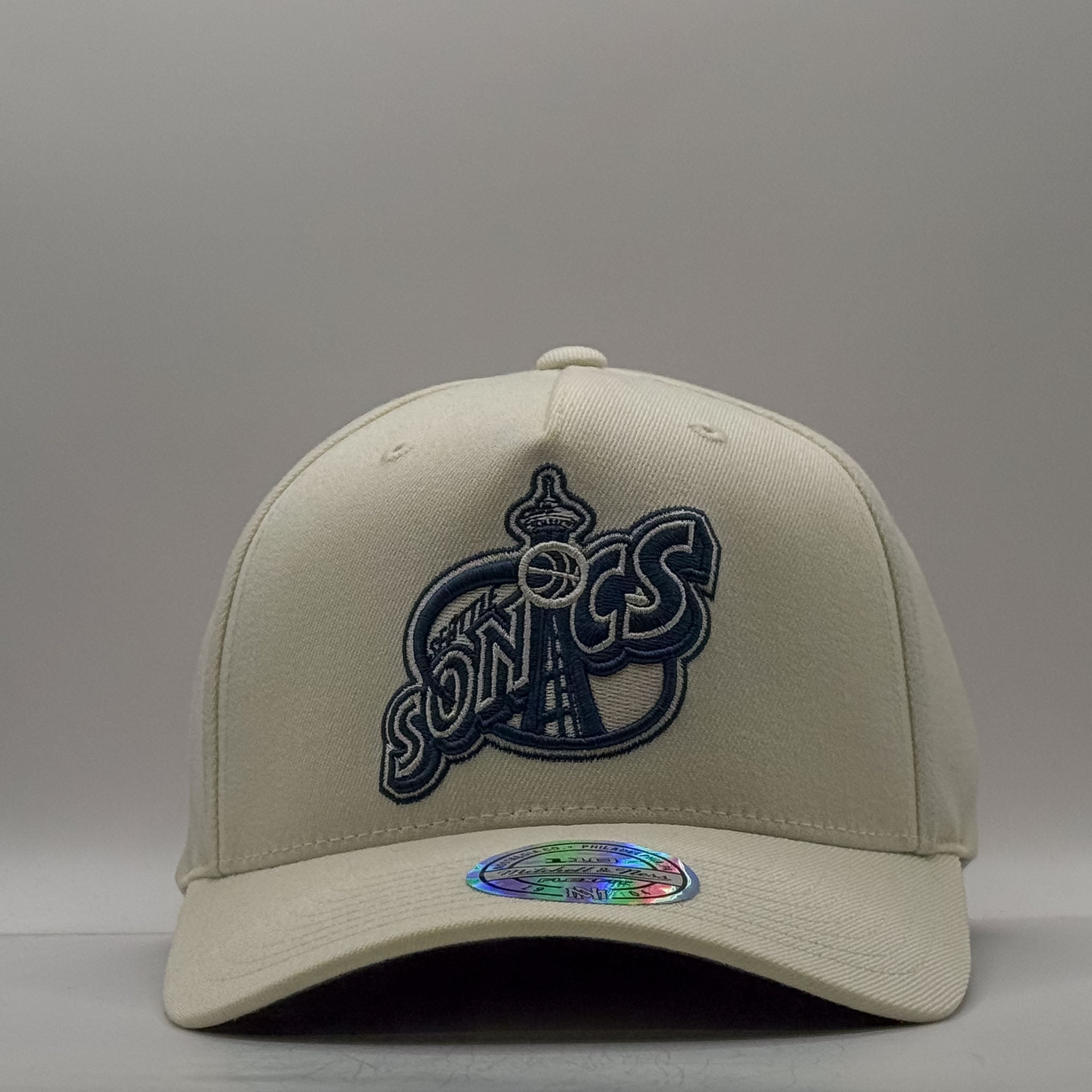 Mitchell & Ness NBA Flexfit 110 Seattle Super Sonics Cream/Teal
