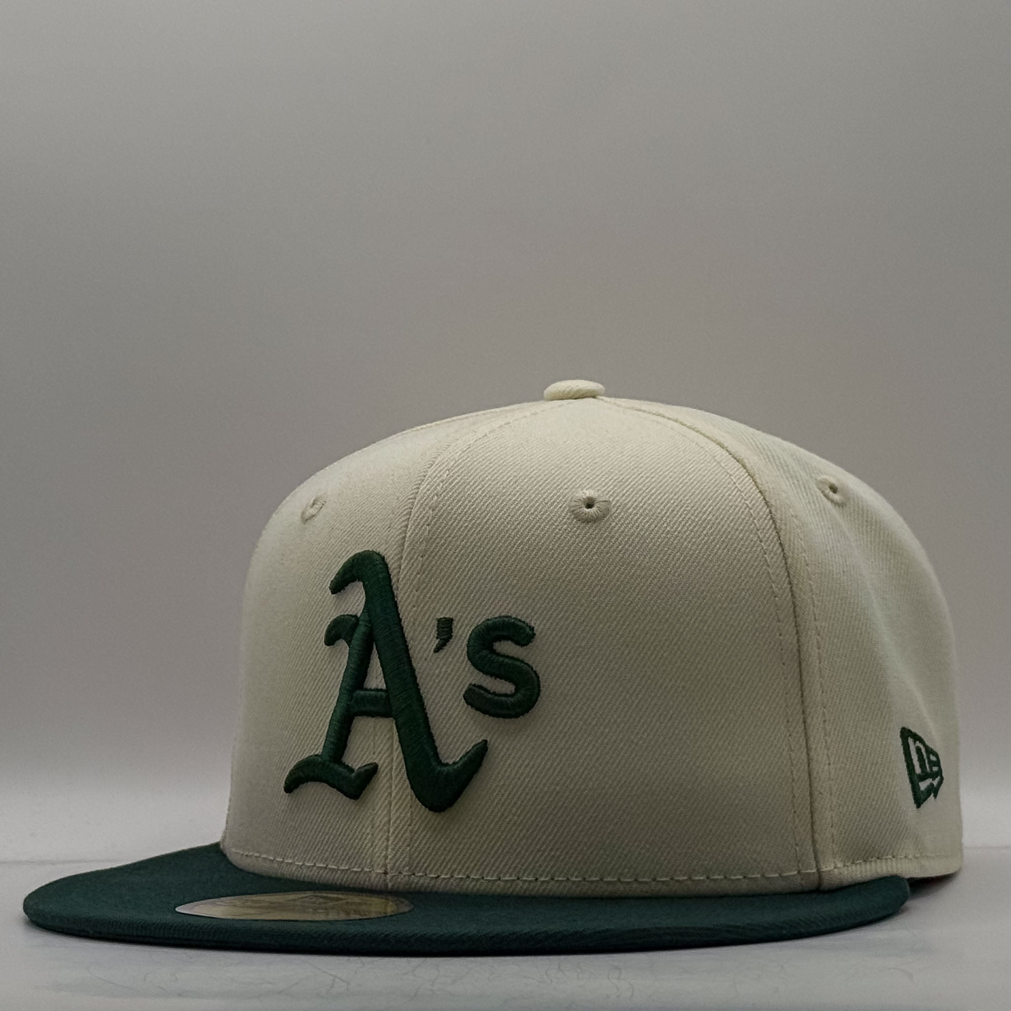 New Era 59Fifty MLB World Series Oakland Athletics Chrome White/Dark Green