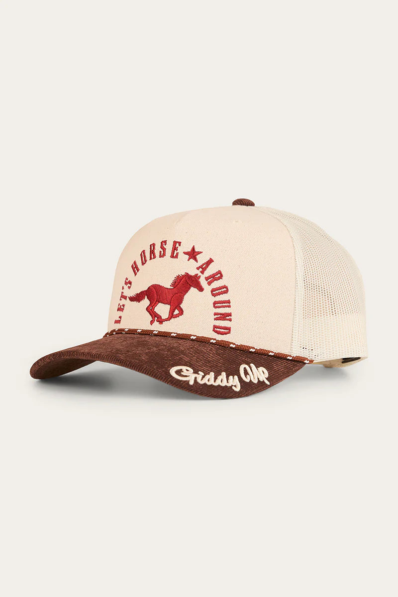 Ringers Western Lets Horse Around Trucker Cap Off White/Chocolate