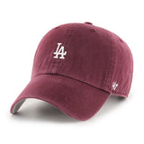 47 Brand Clean Up Baserunner MLB Well Worn Winter Los Angeles Dodgers Maroon