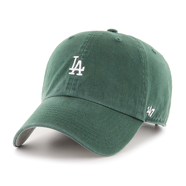 47 Brand Clean Up Baserunner MLB Well Worn Winter Los Angeles Dodgers Dark Green