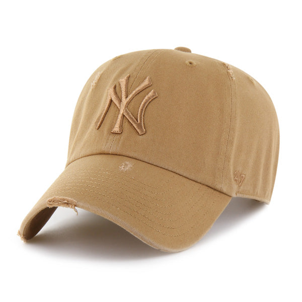 47 Brand Clean Up MLB Distressed New York Yankees Camel