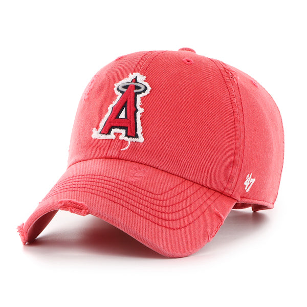 47 Brand Clean Up MLB Well Worn Distressed Los Angeles Angels Red