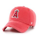 47 Brand Clean Up MLB Well Worn Distressed Los Angeles Angels Red