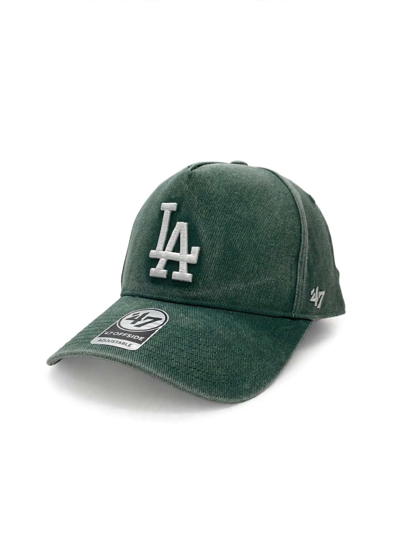 47 Brand Offside DT MLB Well Worn Raised Chain Los Angeles Dodgers Dark Green