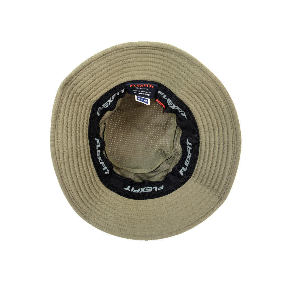 Flexfit Cool and Dry Mesh Bucket Hat Olive