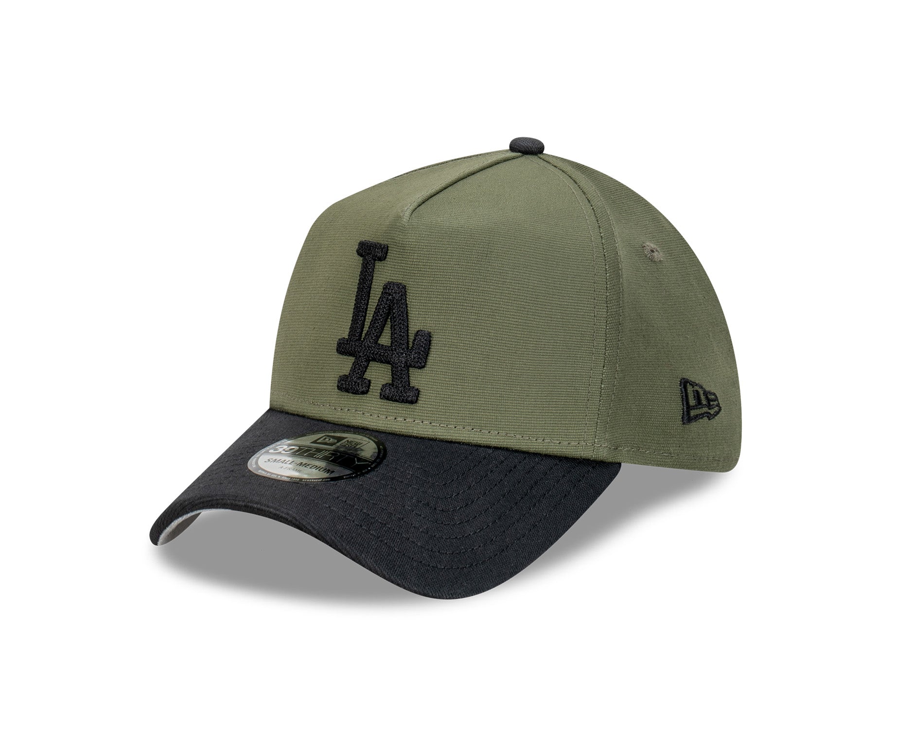 New Era 39Thirty A-Frame MLB Seasonal Chainstitch Los Angeles Dodgers Olive/Black