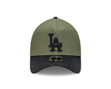 New Era 39Thirty A-Frame MLB Seasonal Chainstitch Los Angeles Dodgers Olive/Black