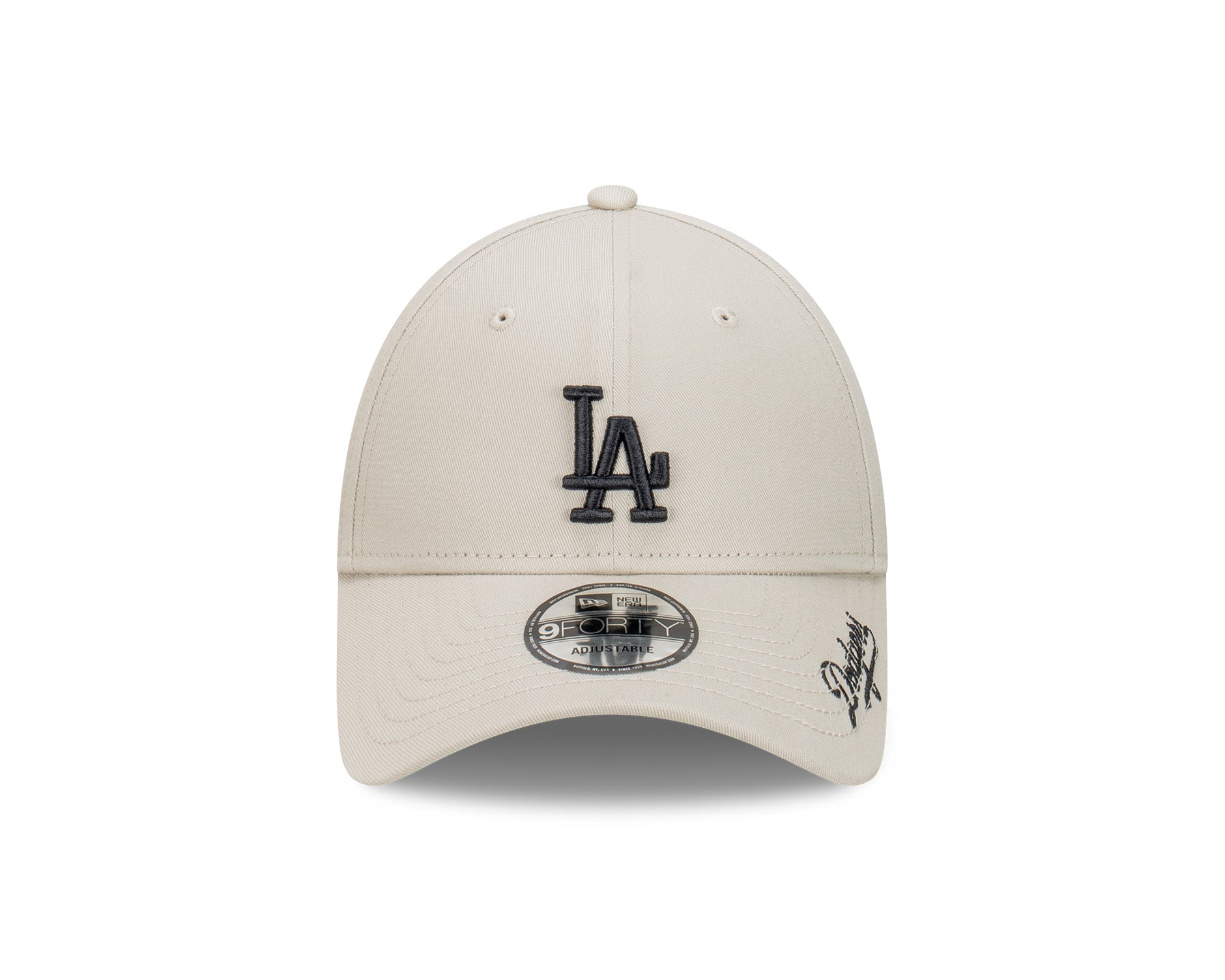 New Era 9Forty Strapback MLB Black Stone Visor Script Los Angeles Dodgers